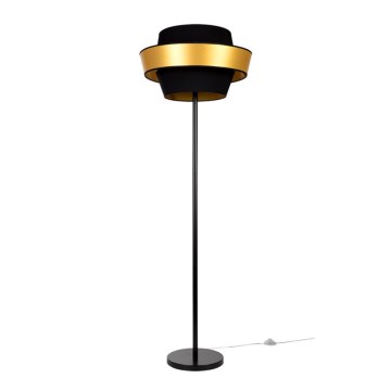 Lâmpada de pé PRETO GOLD 1xE27/60W/230V