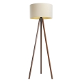 Lâmpada de pé STANDART 1xE27/60W/230V creme/wengue