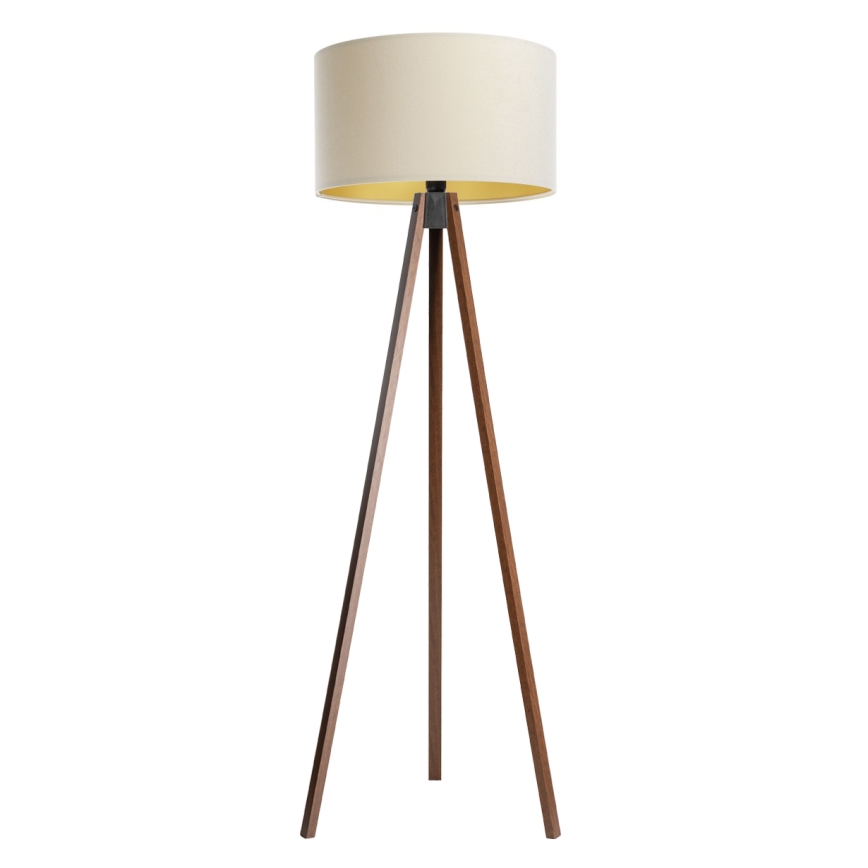 Lâmpada de pé STANDART 1xE27/60W/230V creme/wengue