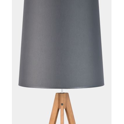 Candeeiro de pé WALZ 1xE27/25W/230V cinza/madeira