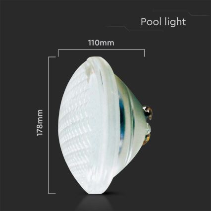 Lâmpada de piscina LED/18W/12V IP68 6500K