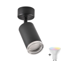 Lâmpada de ponto de banheiro LED RGBW dimmable TURYN 1xGU10/6,5W/230V 2700-6500K Wi-Fi IP44 preta