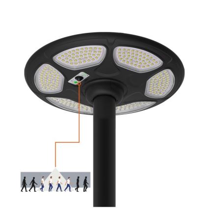Candeeiro de rua solar LED com sensor SOLSUMI LED/25W/3,2V IP54 25000 mAh + controlo remoto