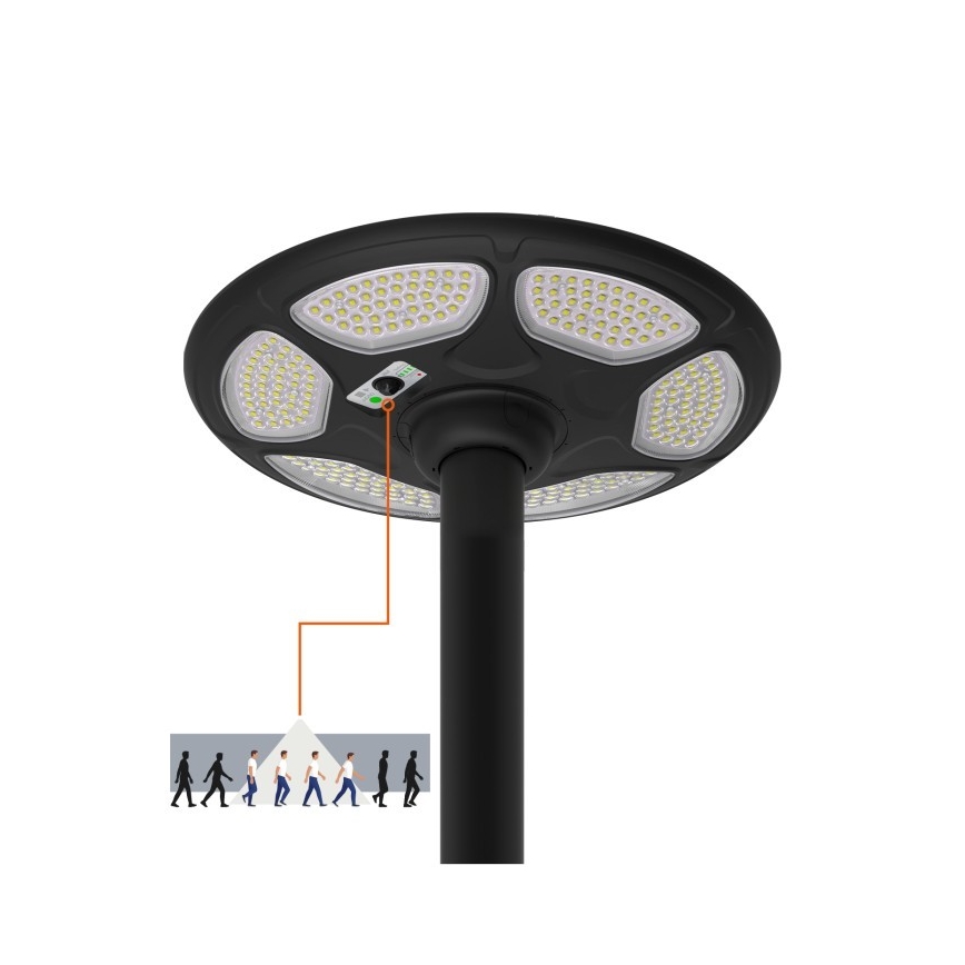 Candeeiro de rua solar LED com sensor SOLSUMI LED/25W/3,2V IP54 25000 mAh + controlo remoto