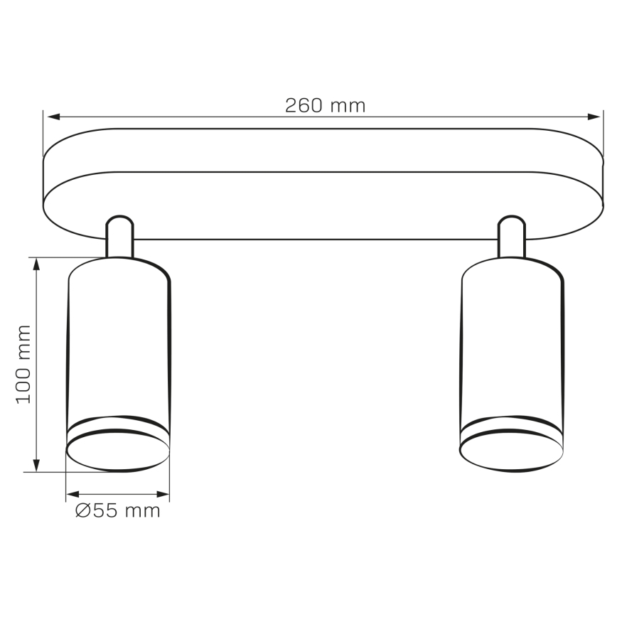 Lâmpada de teto LED RGBW dimmável TURYN 2xGU10/6,5W/230V 2700-6500K Wi-Fi IP44 branca