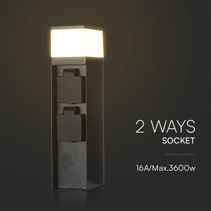 Luminária exterior com 2 tomadas 1xG9/11W/230V IP44