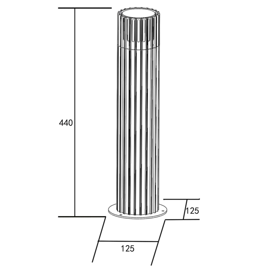 Luminária exterior KUUSAMO 1xE27/20W/230V 44 cm IP54 antracite
