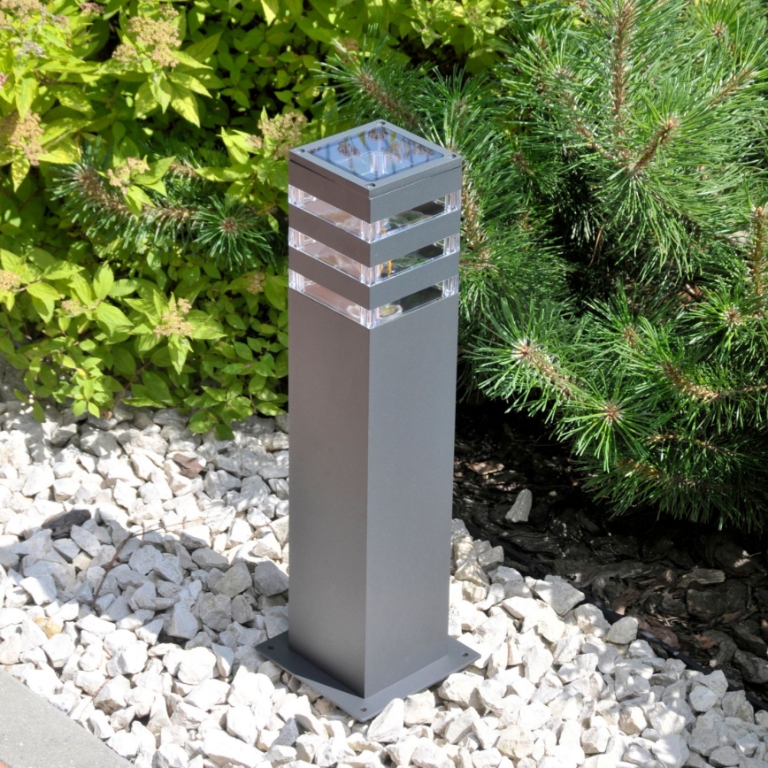 Luminária LED RGBW regulável para exterior TEKSAS 1xE27/12W/230V 2700-6500K Wi-Fi 44 cm IP44 antracite