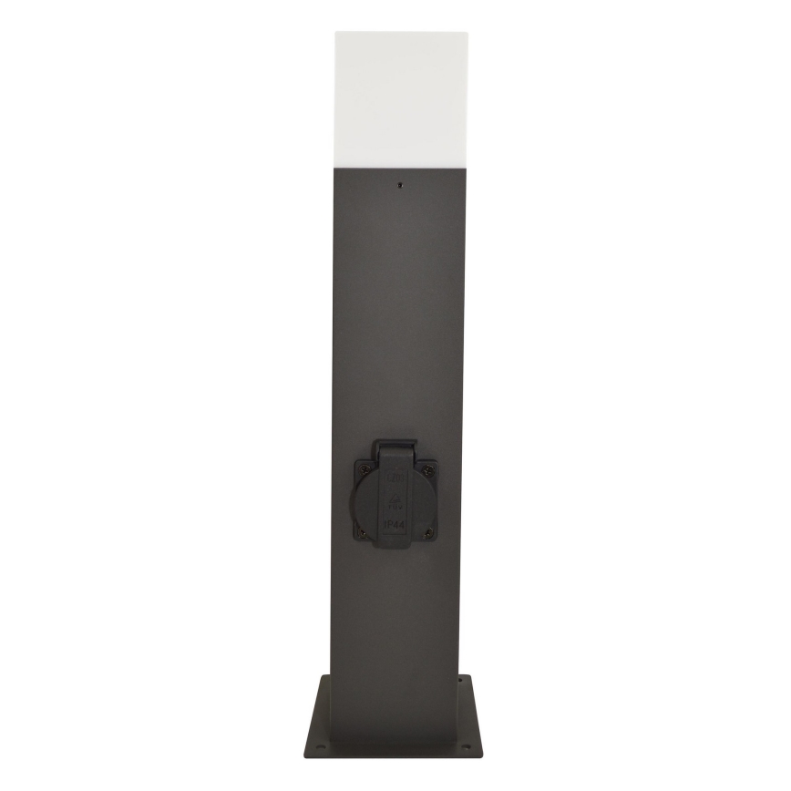 Luminária exterior com tomada NEW YORK 1xE27/12W/230V IP44 44 cm antracite