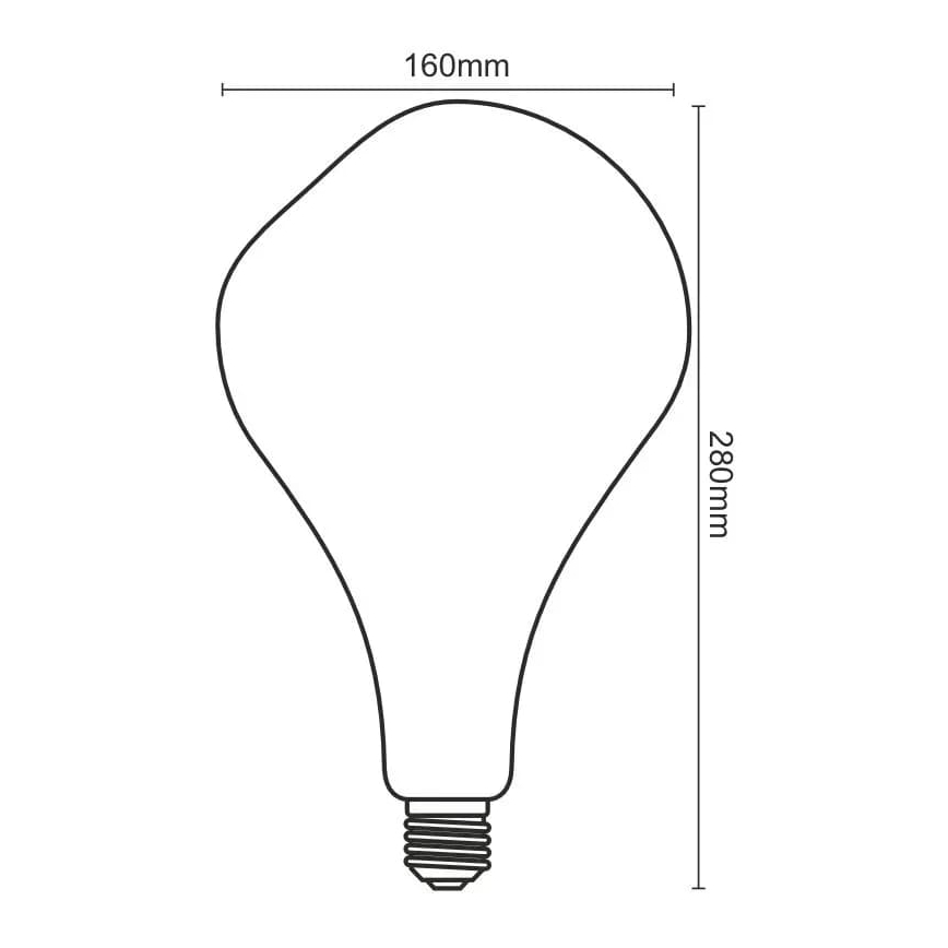 Lâmpada FILAMENTO LED BUMPED SMOKE ET160 E27/4W/230V 2000K