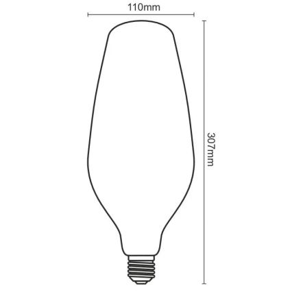 Lâmpada FILAMENTO LED BUMPED VINTAGE BT110 E27/4W/230V 2000K