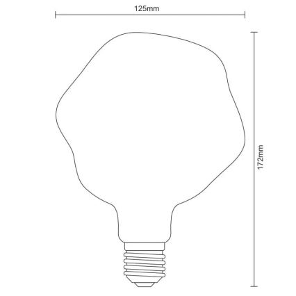 Lâmpada FILAMENTO LED BUMPED VINTAGE G125 E27/4W/230V 2000K