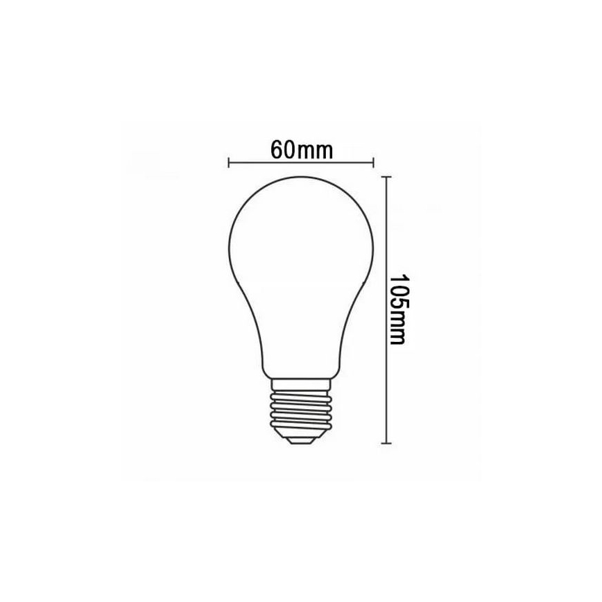 Lâmpada FILAMENTO LED SHAPE A60 E27/4W/230V 1800K castanho