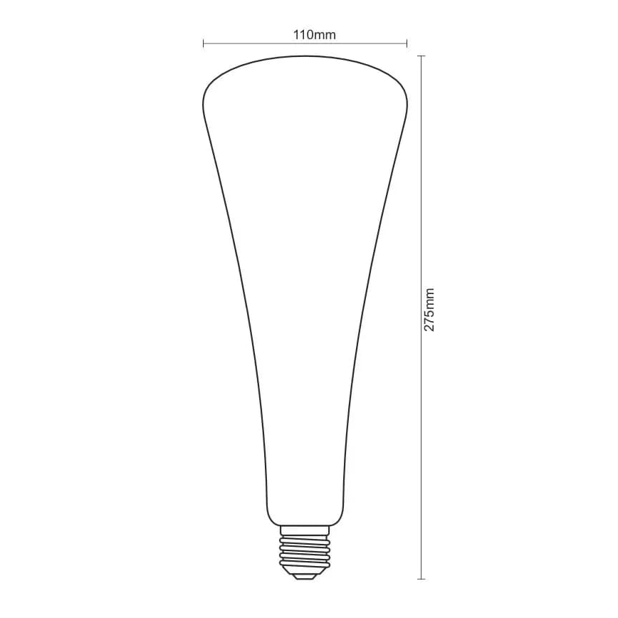 Lâmpada FILAMENTO LED SHAPE T110 E27/5W/230V 1800MK roxo