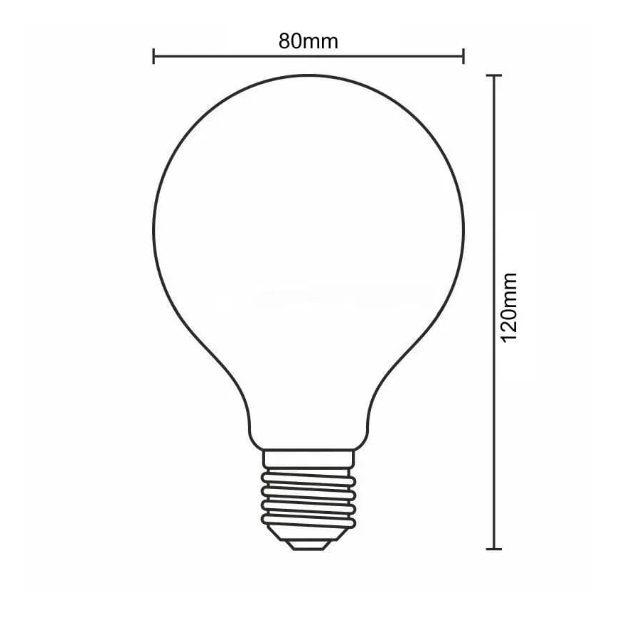 Lâmpada FILAMENTO LED SLIM VINTAGE G80 E27/4,5W/230V 1800K