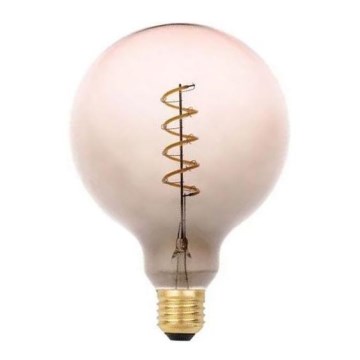 Lâmpada FILAMENTO LED SPIRAL G125 E27/4W/230V 2000K cinzento/rosa