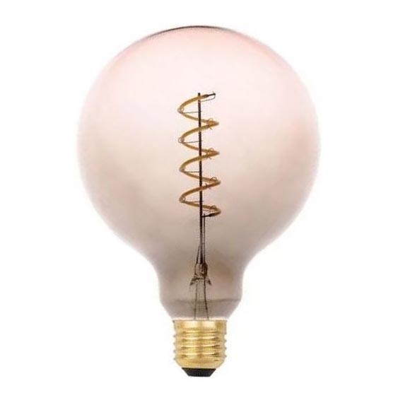 Lâmpada FILAMENTO LED SPIRAL G125 E27/4W/230V 2000K cinzento/rosa