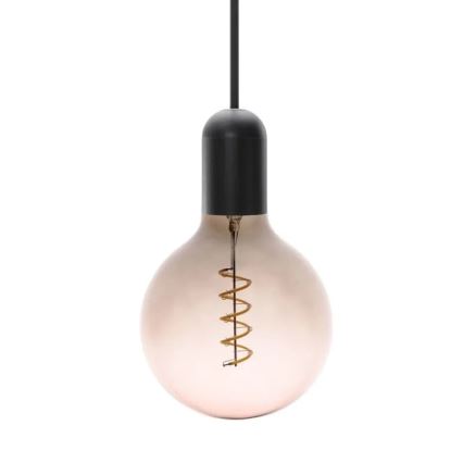 Lâmpada FILAMENTO LED SPIRAL G125 E27/4W/230V 2000K cinzento/rosa