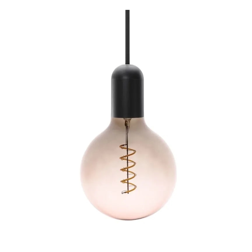 Lâmpada FILAMENTO LED SPIRAL G125 E27/4W/230V 2000K cinzento/rosa