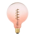 Lâmpada FILAMENTO LED SPIRAL G125 E27/4W/230V 2000K rosa