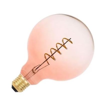 Lâmpada FILAMENTO LED SPIRAL G125 E27/4W/230V 2000K rosa
