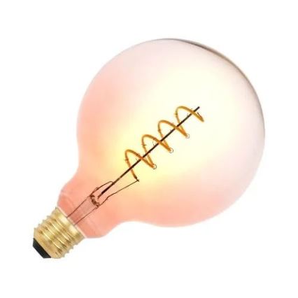 Lâmpada FILAMENTO LED SPIRAL G125 E27/4W/230V 2000K rosa