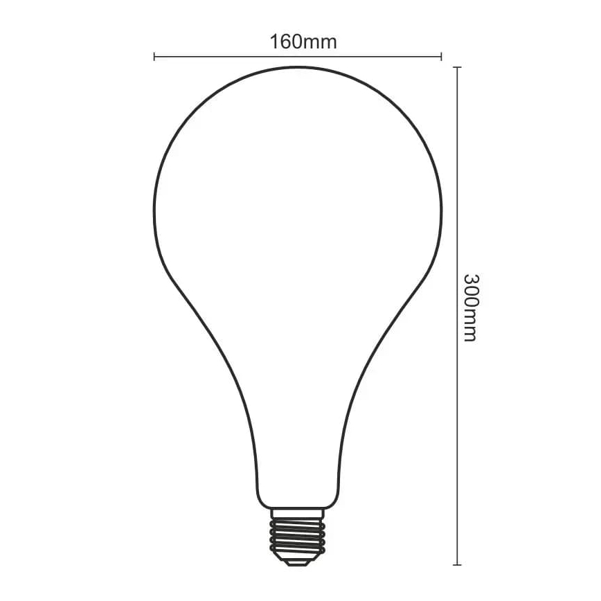 Lâmpada FILAMENTO LED SPIRAL VINTAGE A165 E27/4W/230V 2000K