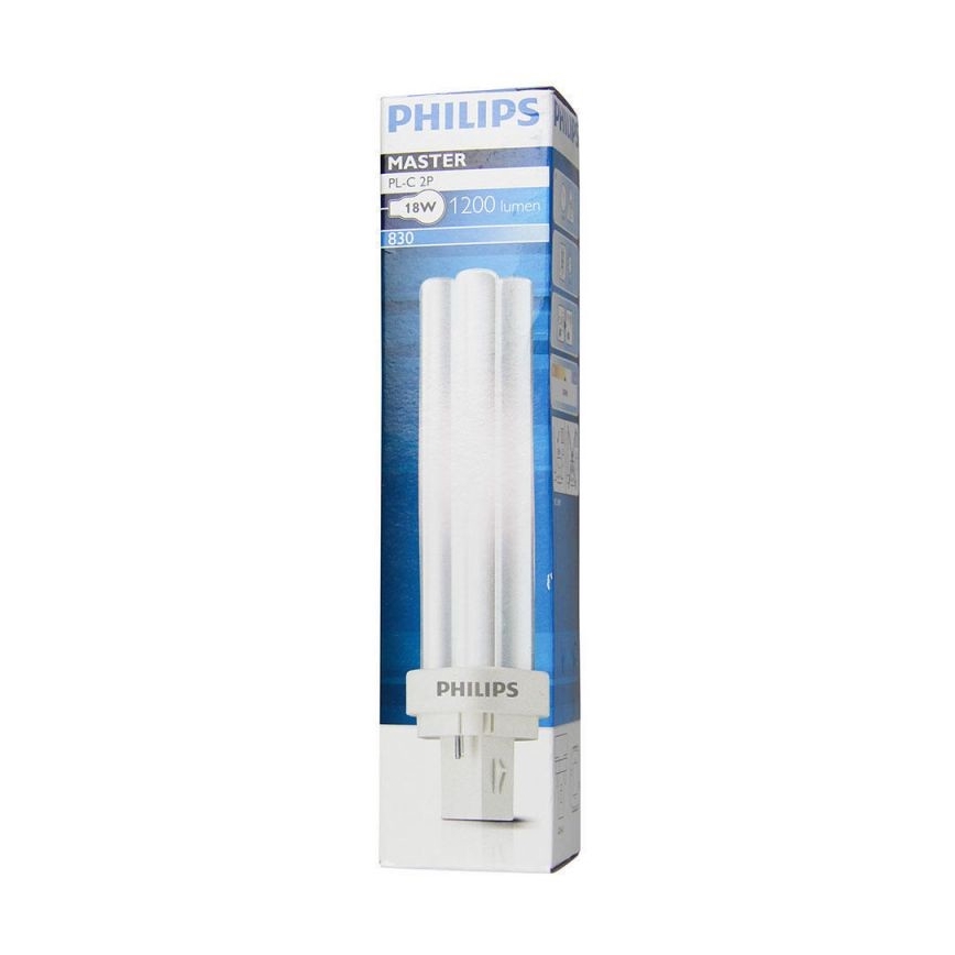 Lâmpada fluorescente economizadora de energia Philips MASTER G24D-2/18W/230V 3000K