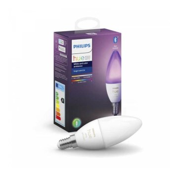 Lâmpada fosca LED Philips Hue WHITE AND COLOR AMBIANCE B39 E14/5,3W/230V 2200K - 6500K