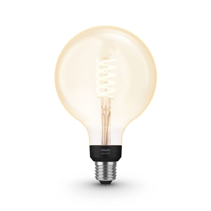 Lâmpada fosca LED Philips Hue WHITE FILAMENT G125 E27/7W/230V 2100K
