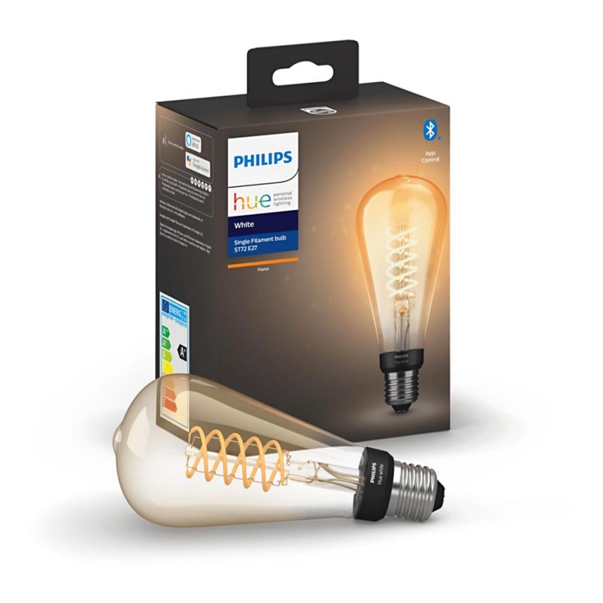 Lâmpada fosca LED Philips Hue WHITE FILAMENT ST72 E27/7W/230V 2100K