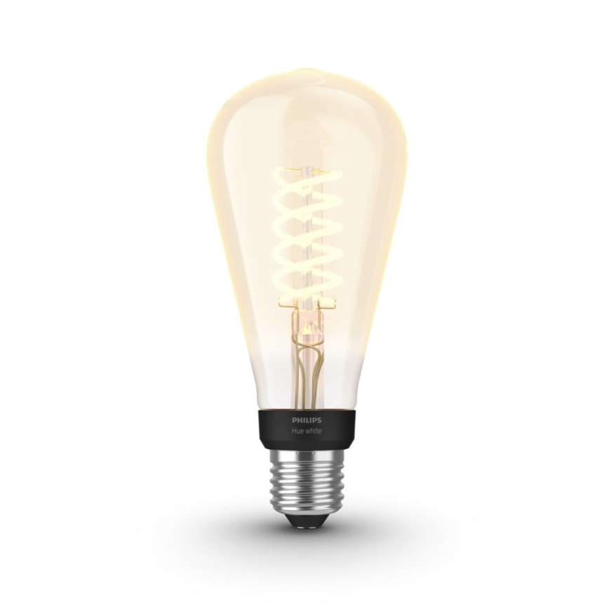 Lâmpada fosca LED Philips Hue WHITE FILAMENT ST72 E27/7W/230V 2100K