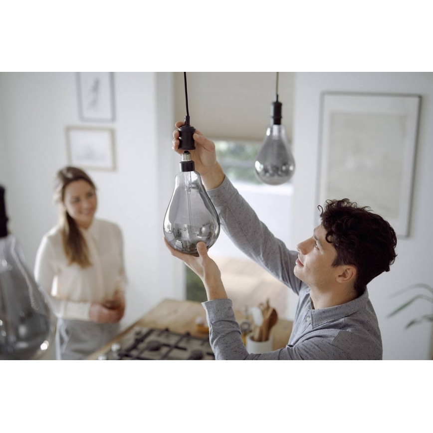 Lâmpada fosca LED SMOKY VINTAGE Philips A160 E27/6,5W/230V 4000K