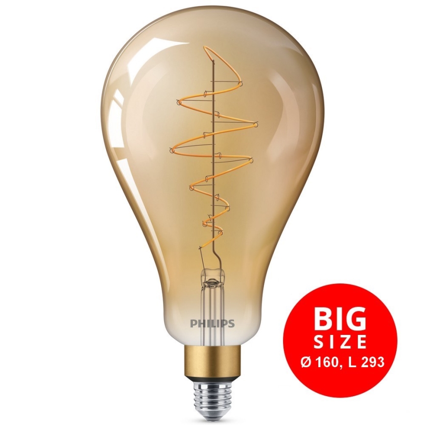 Lâmpada fosca LED VINTAGE Philips A160 E27/6,5W/230V 2000K