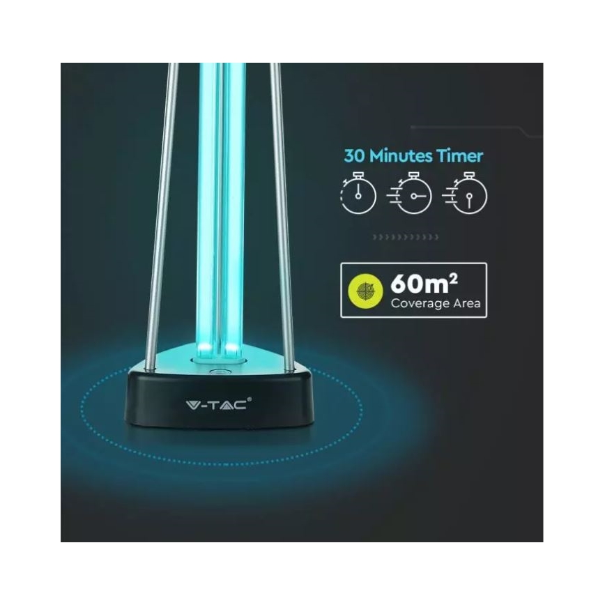 Lâmpada germicida com ozono UVC/38W/230V