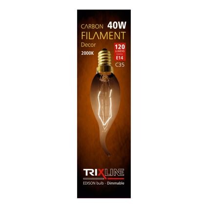 Lâmpada industrial decorativa com regulação VINTAGE C35 E14/40W/230V