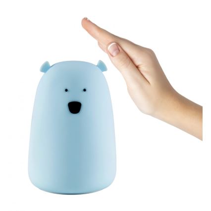 Luminária Infantil de Toque LED RGB URSO LED/0,8W/5V azul