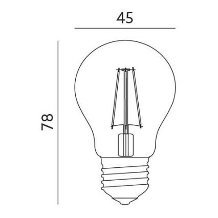 Lâmpada LED 1xE27/4W/230V 3000K