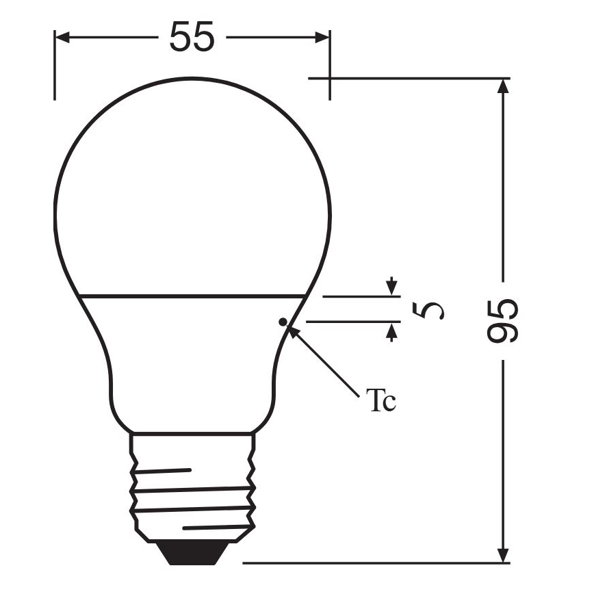Lâmpada LED A40 E14/4,9W/230V 2700K - Osram