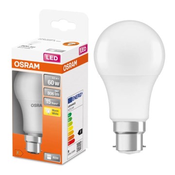 Lâmpada LED A60 B22d/8,5W/230V 2700K - Osram