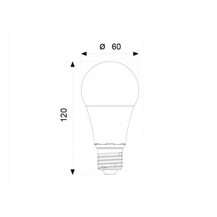 Lâmpada LED A60 E27/12W/230V 3000K