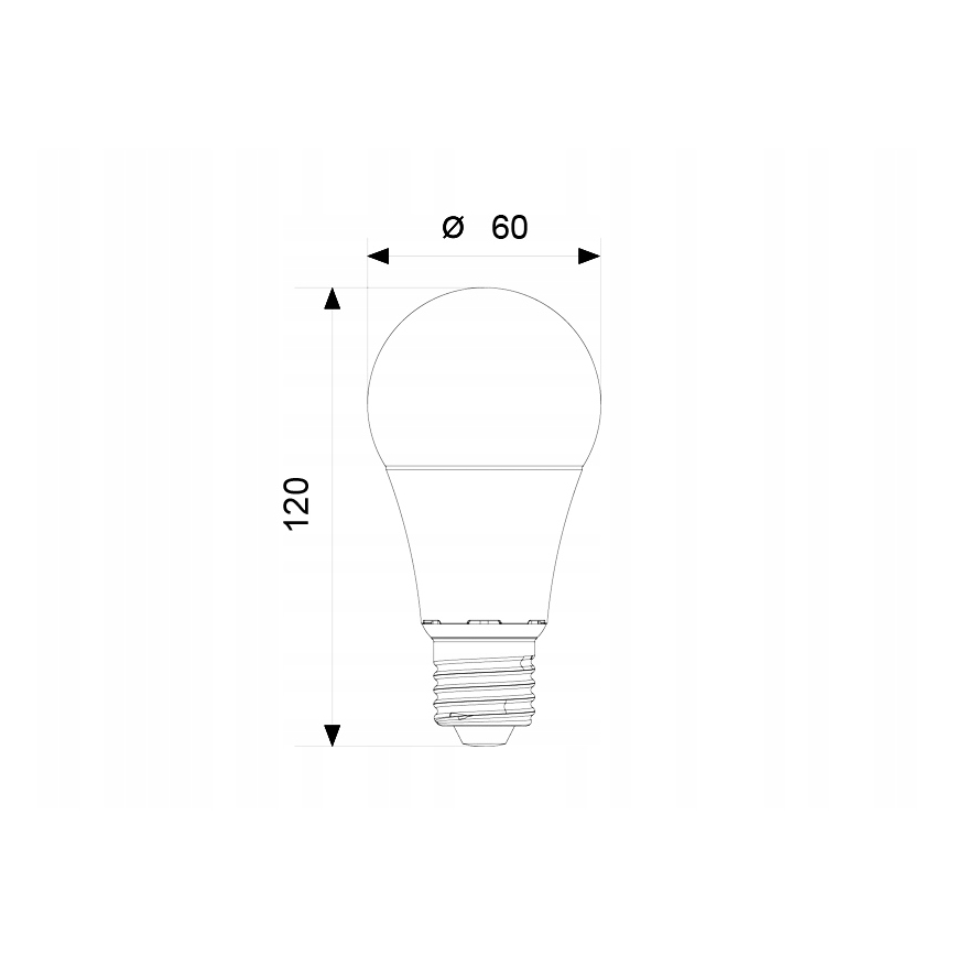 Lâmpada LED A60 E27/12W/230V 3000K