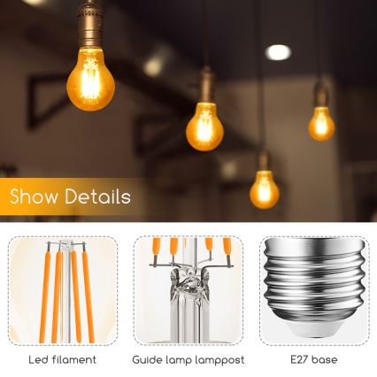 Lâmpada LED A60 E27/4W/230V 2200K - Aigostar