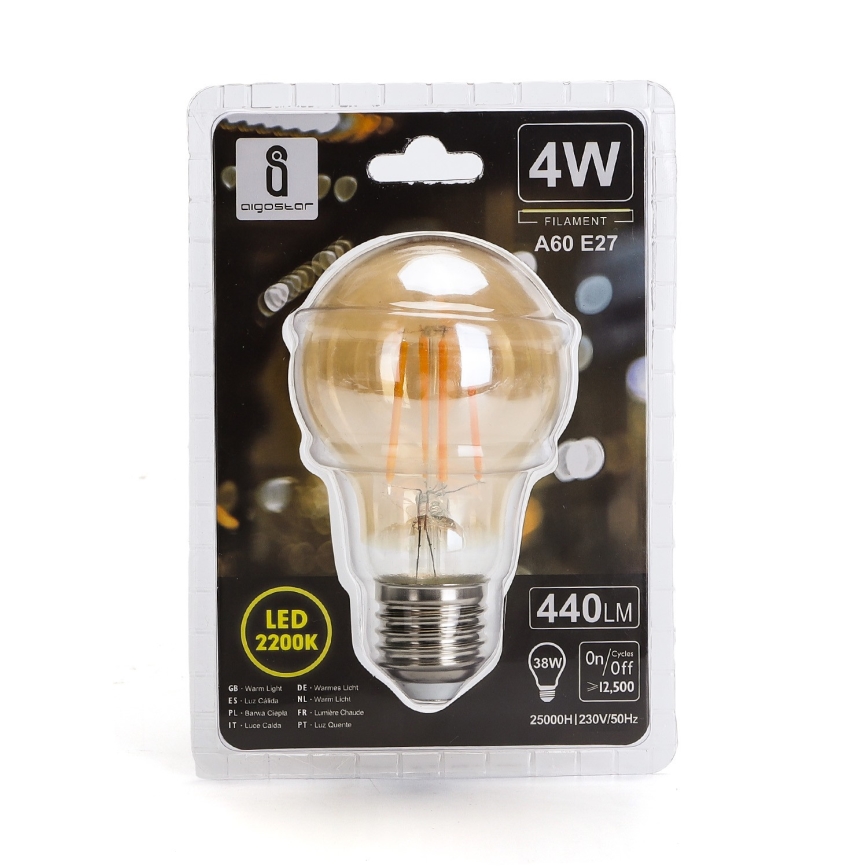 Lâmpada LED A60 E27/4W/230V 2200K - Aigostar