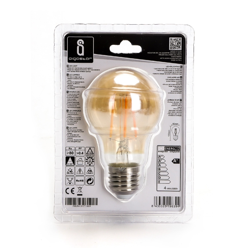 Lâmpada LED A60 E27/4W/230V 2200K - Aigostar