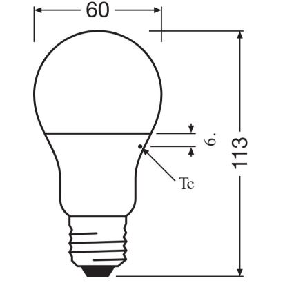 Lâmpada LED A60 E27/8,5W/230V 2700K - Osram