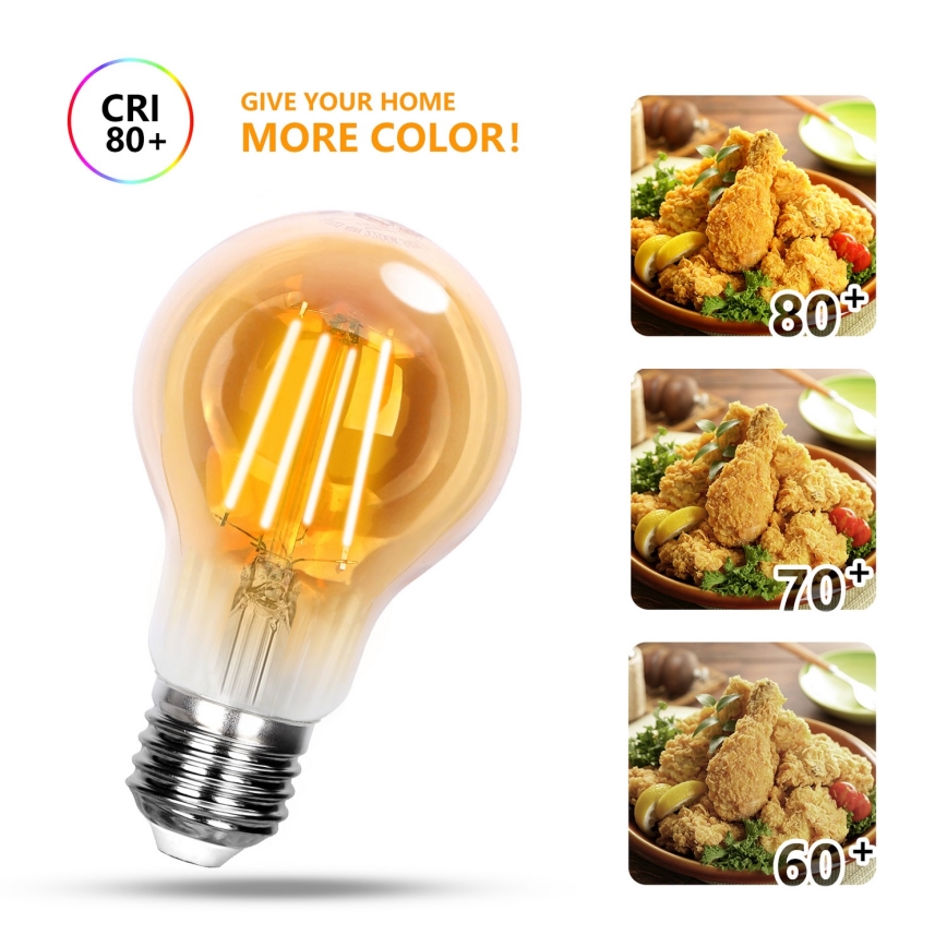 Lâmpada LED A60 E27/8W/230V 2200K - Aigostar