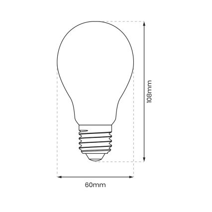 Lâmpada LED A60 E27/8W/230V 4000K