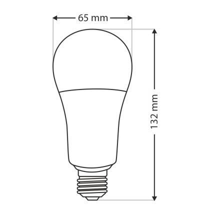 Lâmpada LED A65 E27/18W/230V 4200K