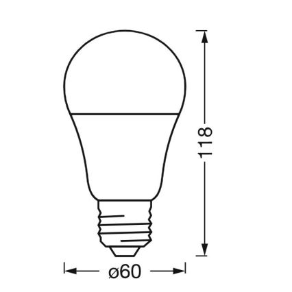 Lâmpada LED antibacteriana regulável A40 E27/9W/230V Wi-Fi - Ledvance